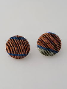 Mini Asymmetrical Orange Blue Kantarines Earring